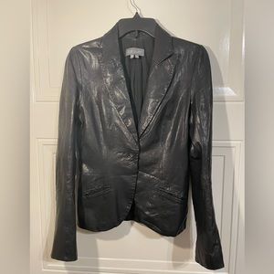 Henry Duarte Black Lamb Leather Blazer Size XS